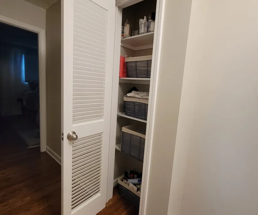 Finished interior room after drywall, trim and door installation