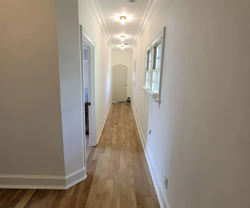 Interior remodeling with fresh drywall and painted trim in a Charlotte, NC home