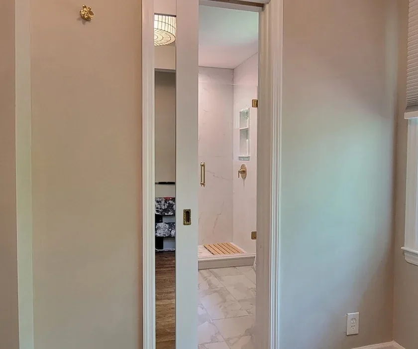 Finished interior room after drywall, trim and door installation